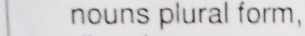 nouns plural form,