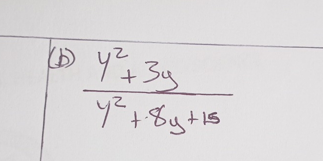  (y^2+3y)/y^2+8y+15 