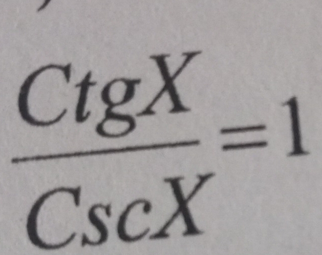  CtgX/CscX =1