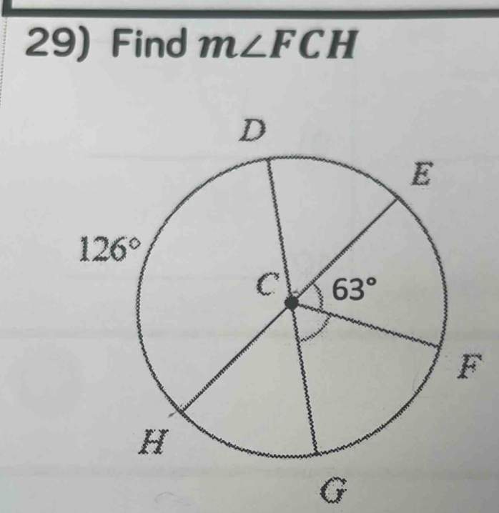 Find m∠ FCH
G