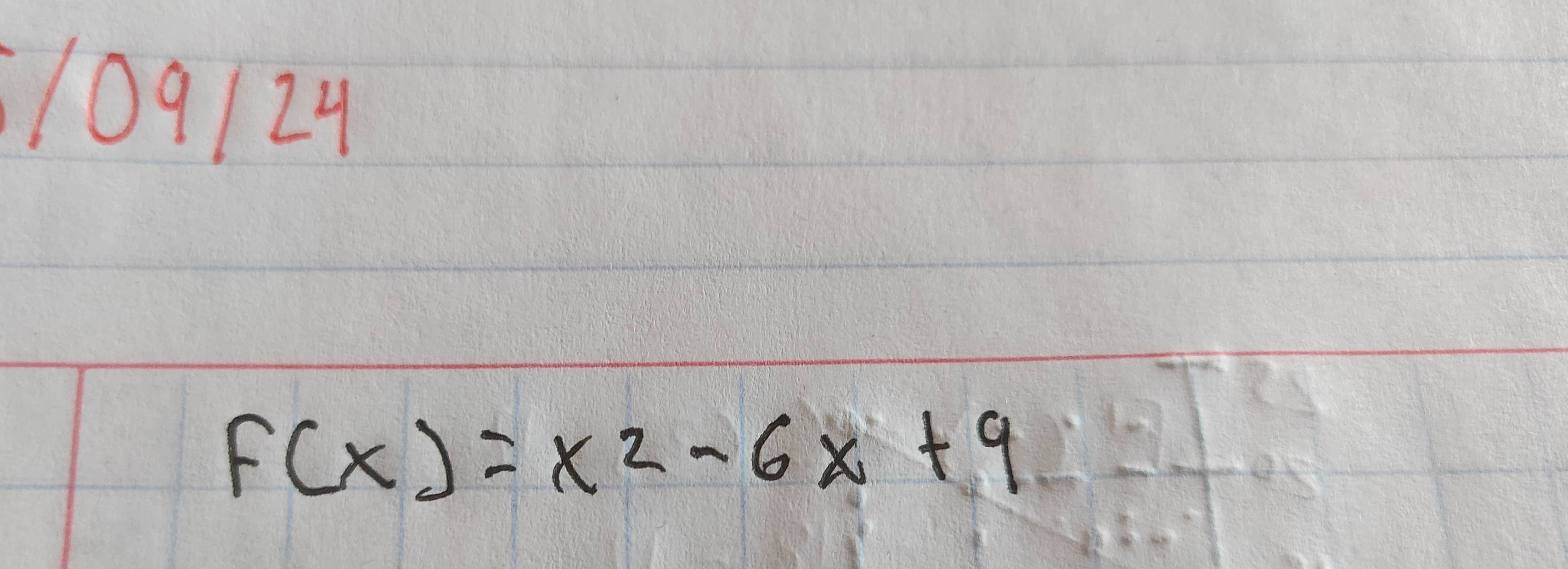 109124
f(x)=x^2-6x+9