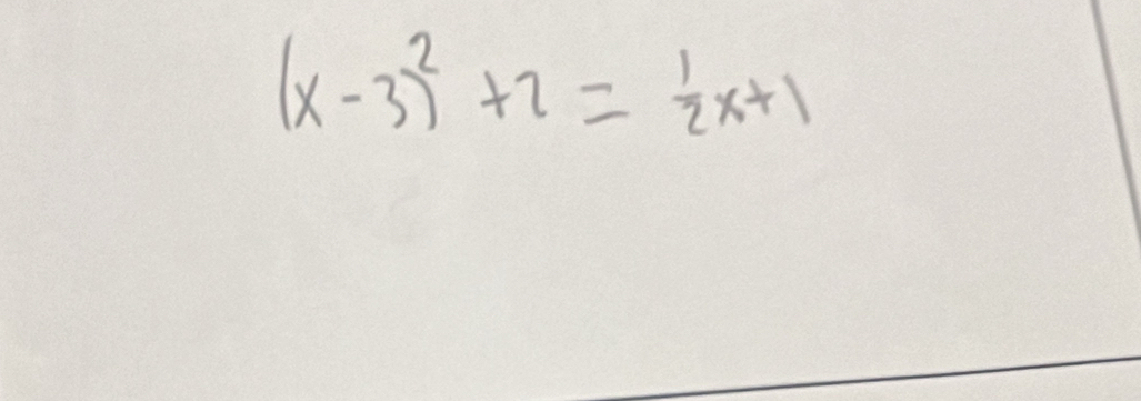 (x-3)^2+2= 1/2 x+1