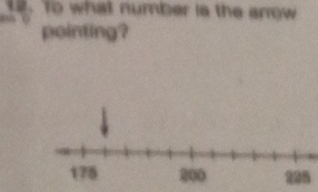 t2. To what number is the anow 
pointing?