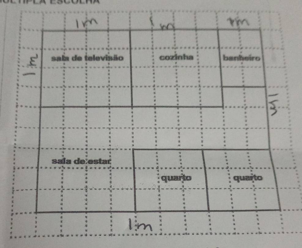 sala de televisão cozinha banheiro 
saía delestar 
quarto quarto