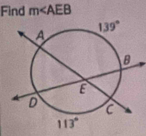 Find m∠ AEB