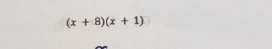 (x+8)(x+1)