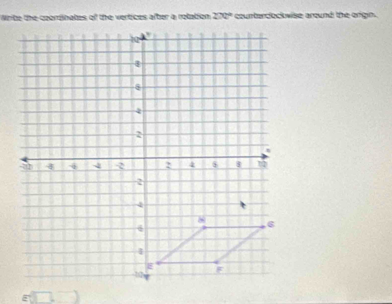 270° countercloclwise around the origin.