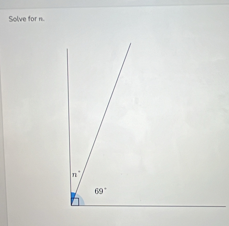 Solve for n.