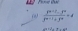 1
 (3^(n+1)-3^n)/3^(n+1)+3^n =2
11x^2+7x+42