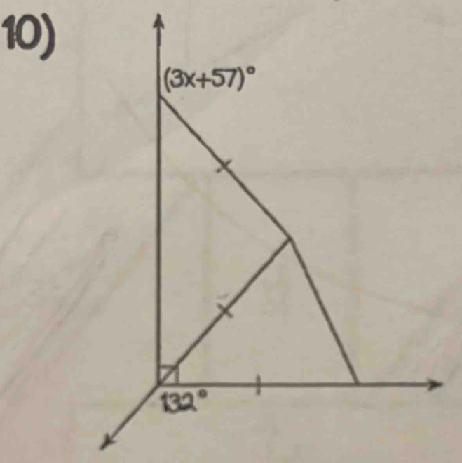 (3x+57)^circ 
132°