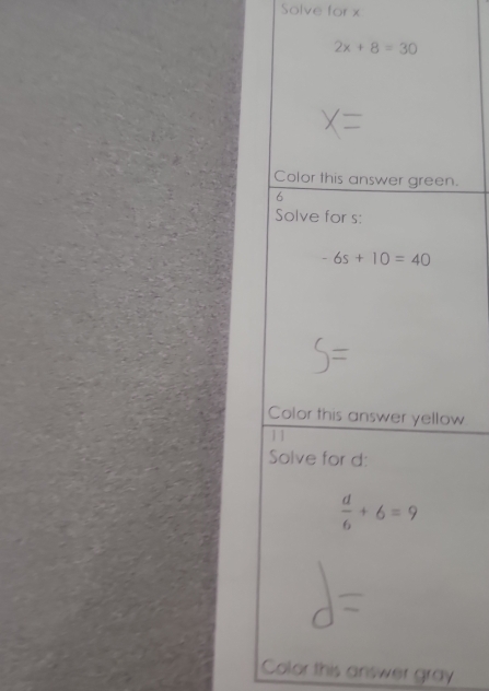 Solve for x
.
w
Color this answer gray