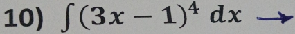 ∈t (3x-1)^4dx