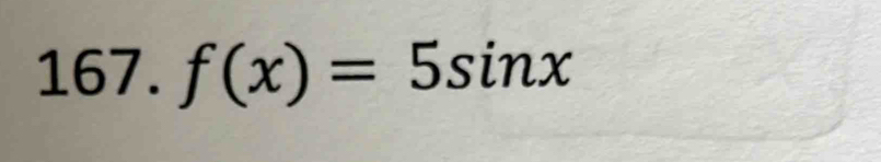 f(x)=5sin x