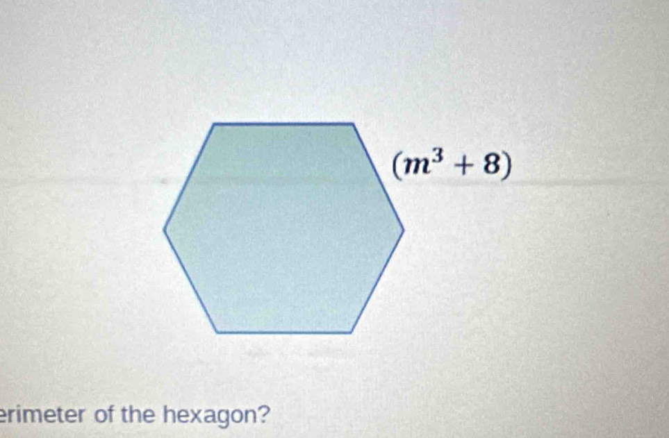 erimeter of the hexagon?