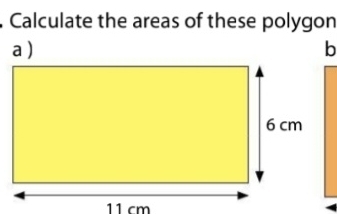 Calculate the areas of these polygon
11cm