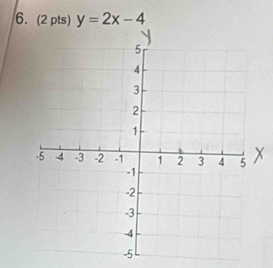 y=2x-4