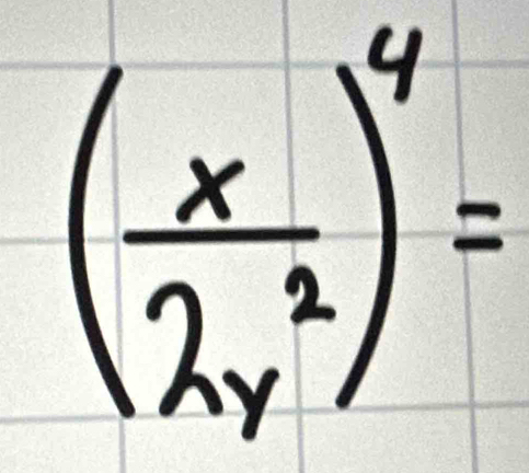 ( x/2y^2 )^4=