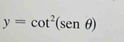 y=cot^2(sen θ )