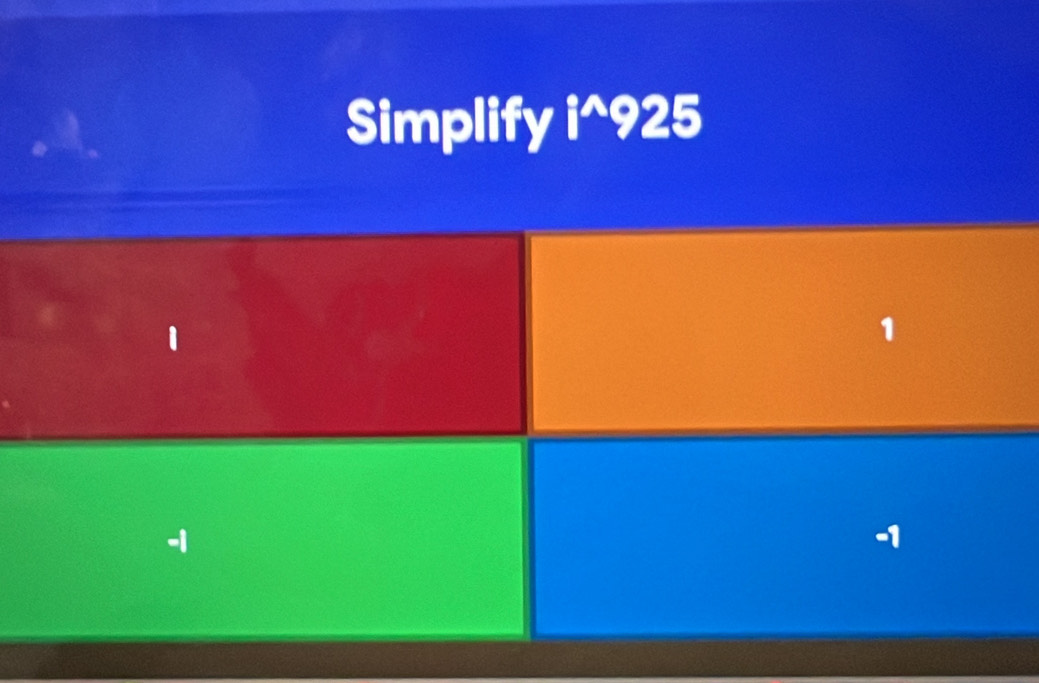 Simplify i^(wedge)925