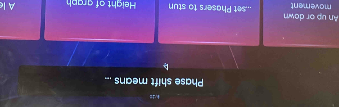 Phase shift means ... 
An up or down 
set Phasers to stun Ale 
movement _Height of araph