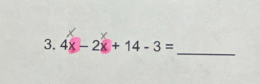 4x-2x+14-3=