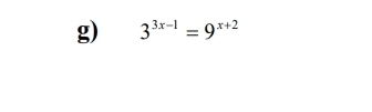 3^(3x-1)=9^(x+2)