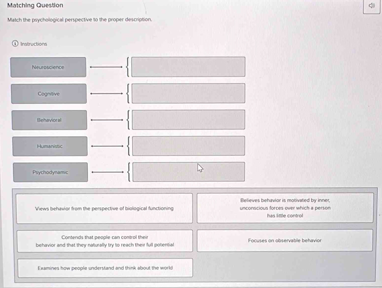 Solved: Matching Question