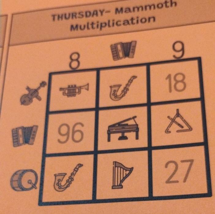 THURSDAY- Mammoth 
Multiplication