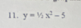 y=1/2x^2-5