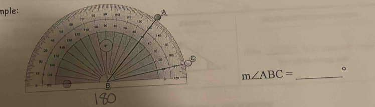 mpl
m∠ ABC= _ 
。