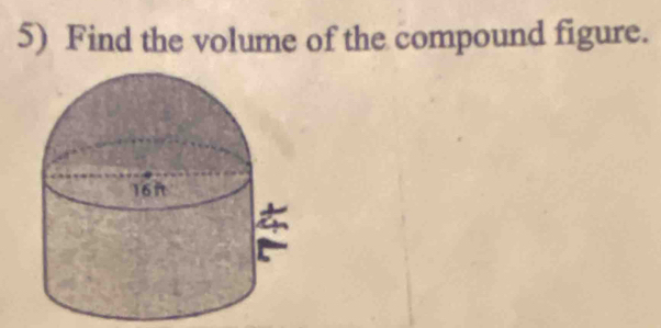 Find the volume of the compound figure.