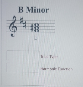 Minor
)
Triad Type
Harmonic Function