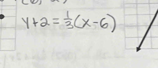 y+2= 1/3 (x-6)