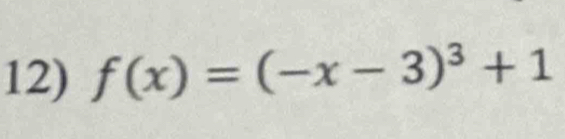 f(x)=(-x-3)^3+1