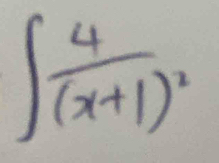 ∈t frac 4(x+1)^2