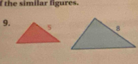 the similar figures. 
9.