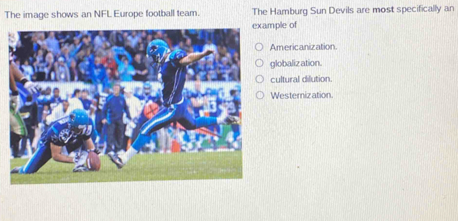 Solved: The image shows an NFL Europe football team. The Hamburg Sun ...