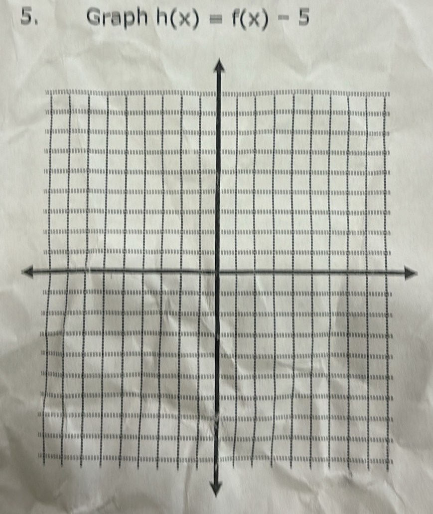 Graph h(x)=f(x)-5