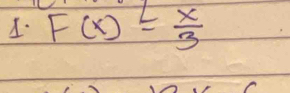 F(x)= x/3 