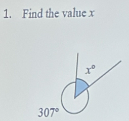 Find the value x