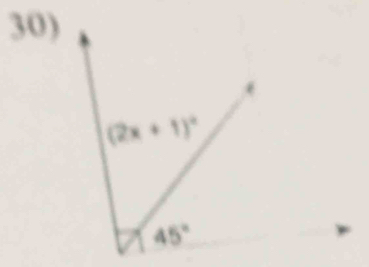 (2x+1)^circ 
45°