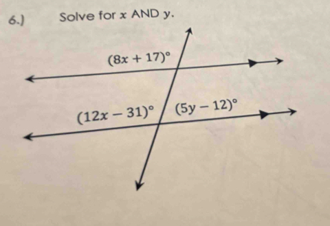 Solve for xAND y.