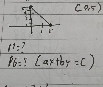 (0,5)
3.
2°
M=
P6= 7 (ax+by=c)