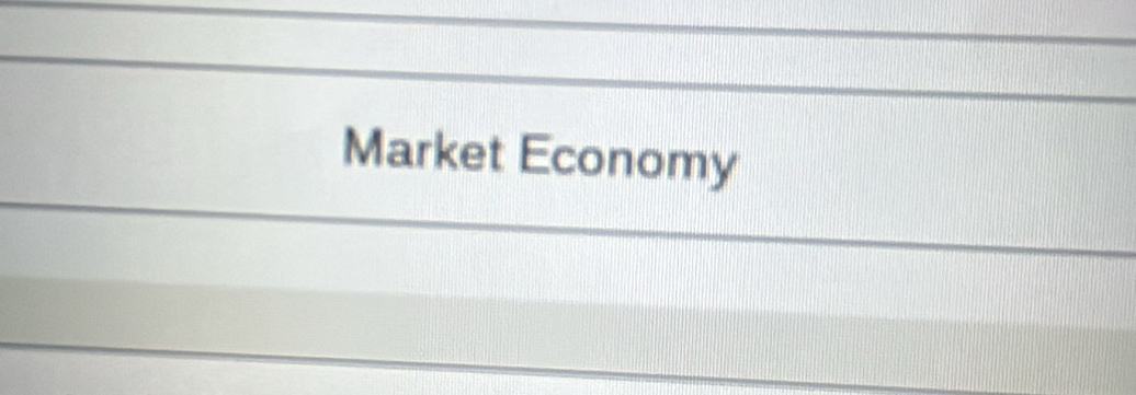 Market Economy