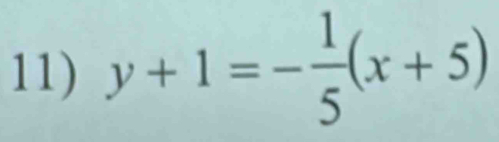 y+1=- 1/5 (x+5)