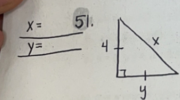 x= 51.
y=