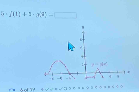 5· f(1)+5· g(9)=□
6 of 19