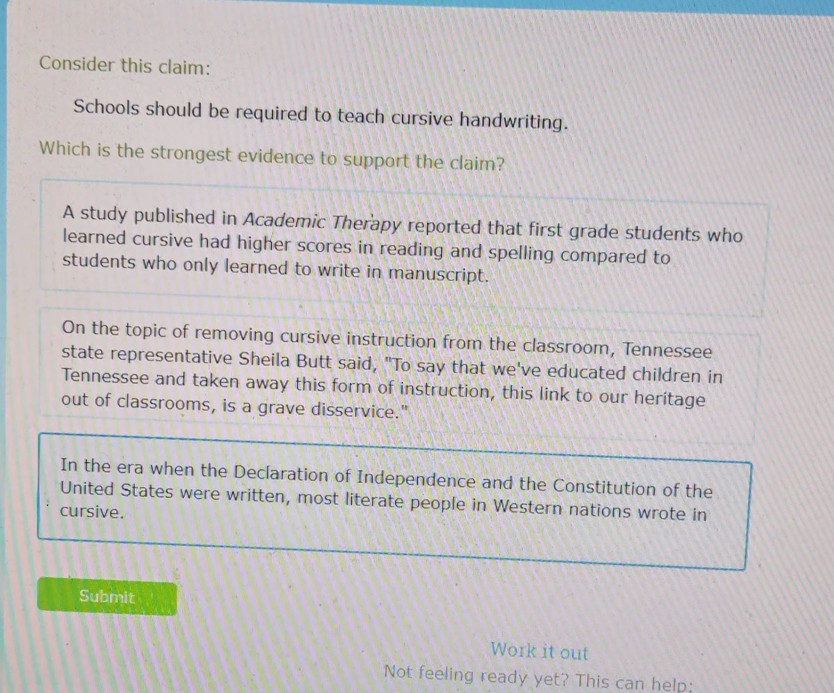 Solved: Consider this claim: Schools should be required to teach ...