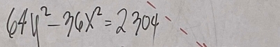 64y^2-36x^2=2304