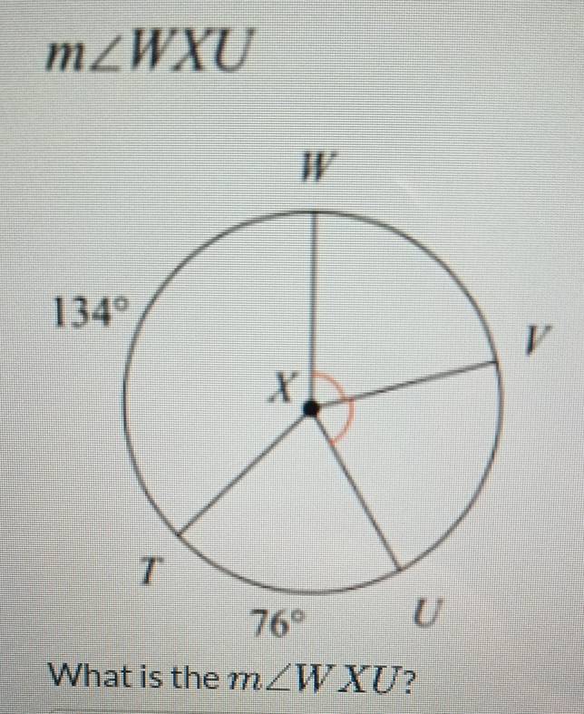 m∠ WXU
What is the m∠ WXU ?